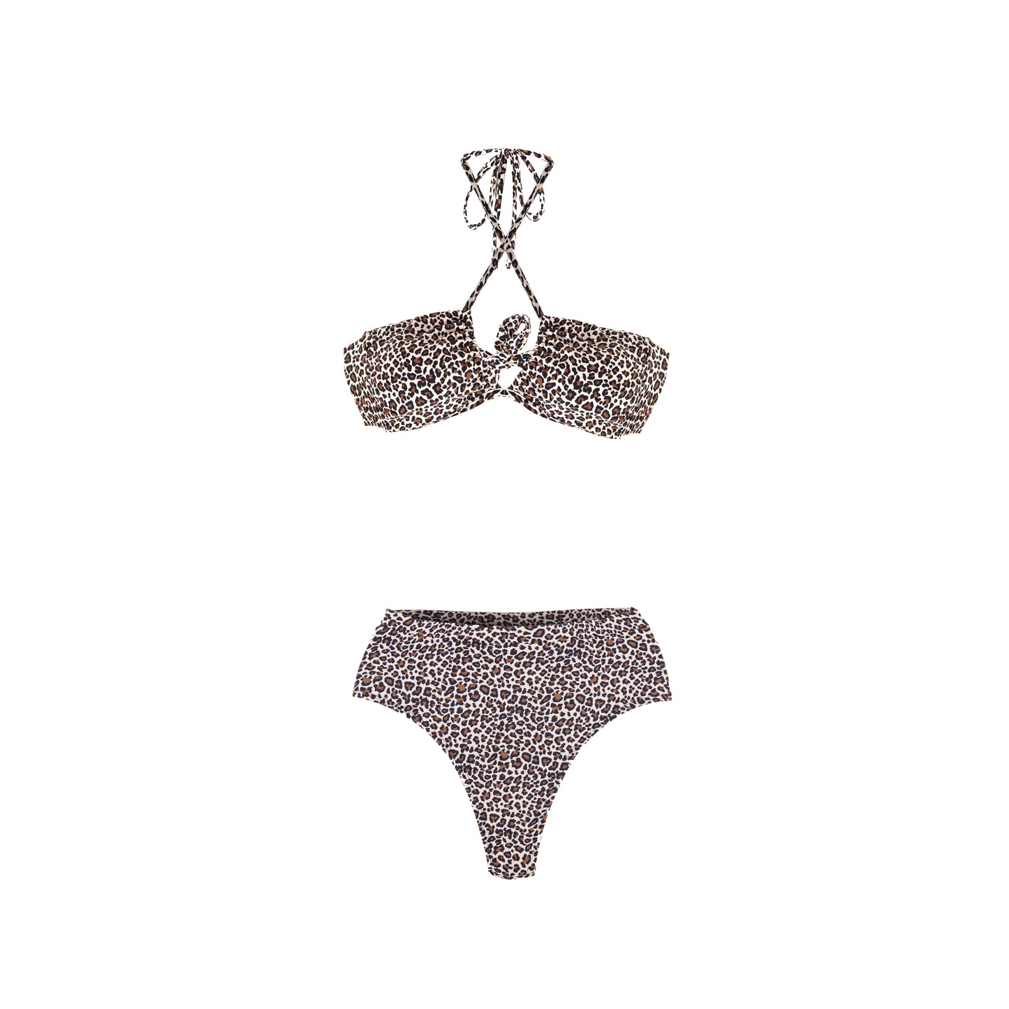 High Waist Cheeky Bottoms- Leopard