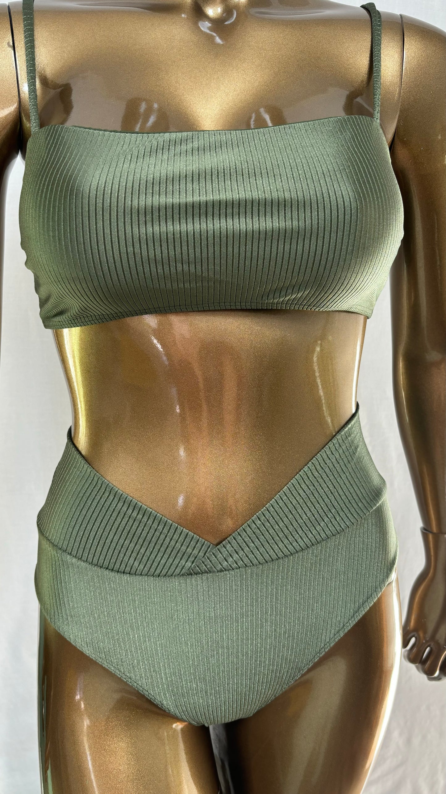 GRAVIOLA BOTTOMS- V-Cut High Waist Full Coverage Bottoms - On The Lo Swimwear