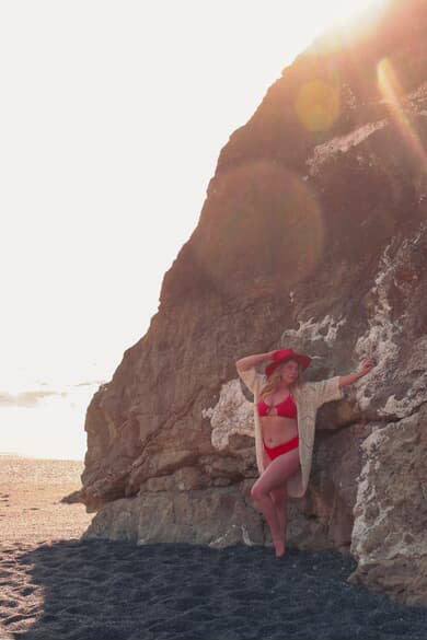 BEST SELLER: Wrap Around Top- Red - On The Lo Swimwear