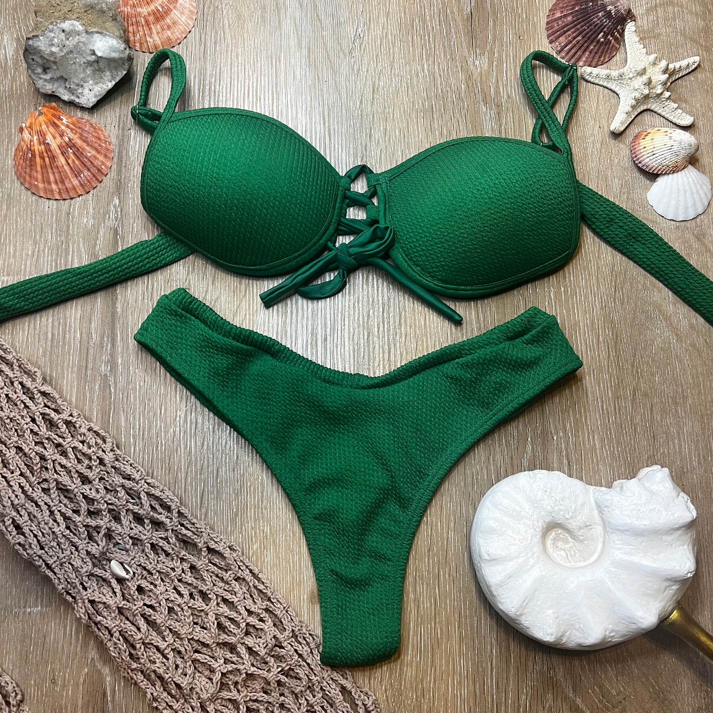 Waimea Tanga High Waist V-Cut Bottoms - On The Lo Swimwear