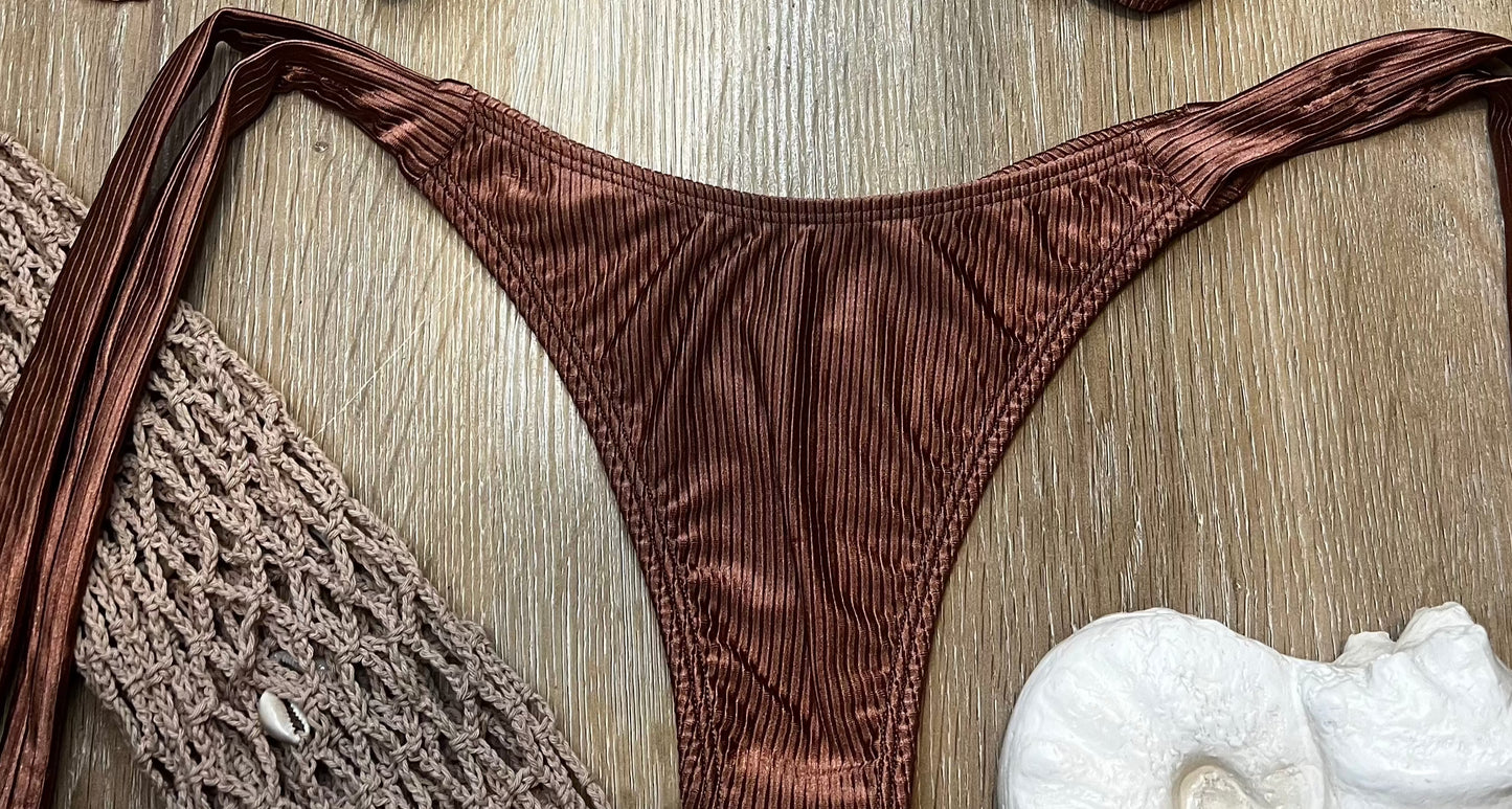 Halona Tie Sides Cheeky Bottoms - On The Lo Swimwear