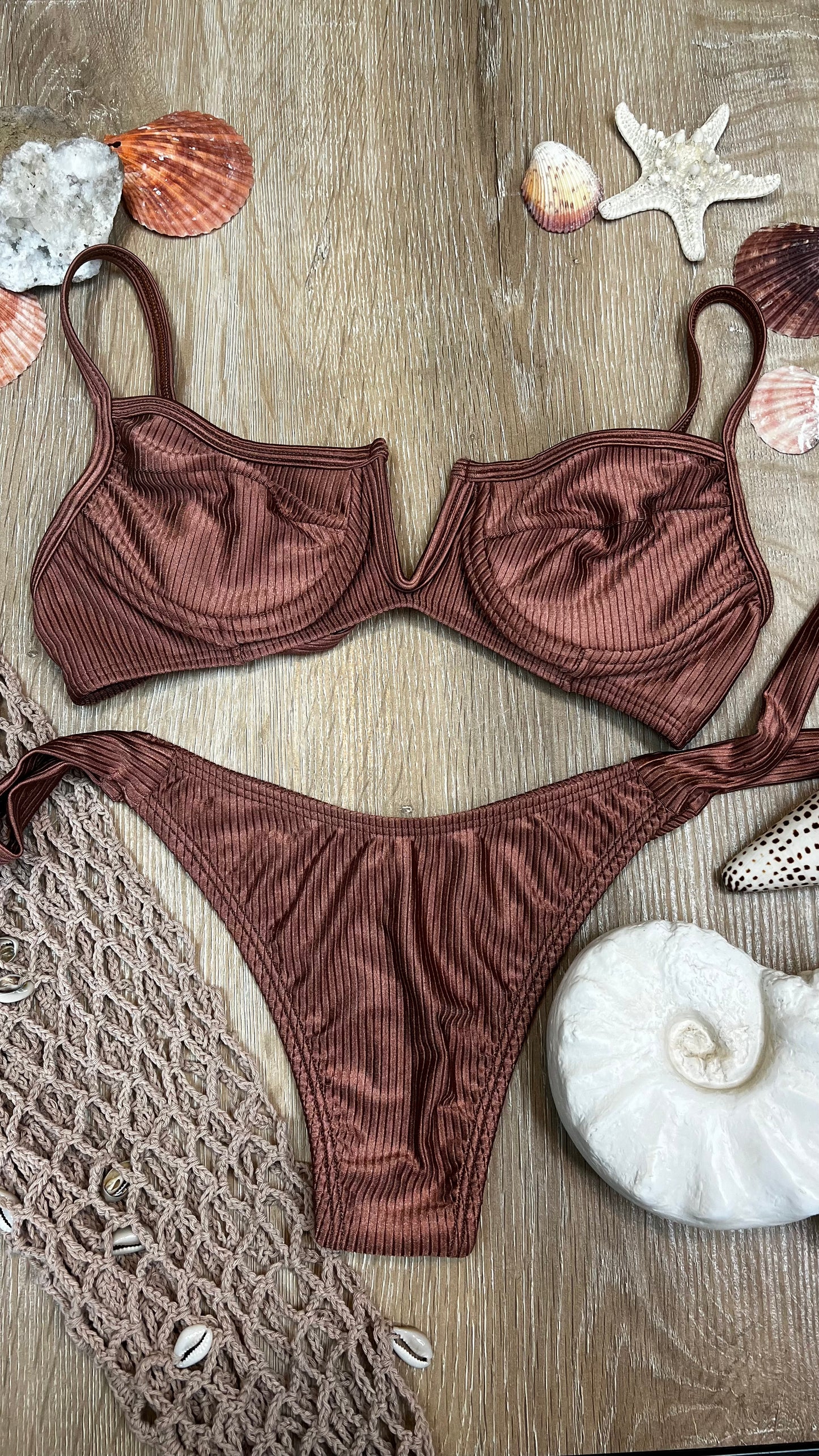 Halona Tie Sides Cheeky Bottoms - On The Lo Swimwear