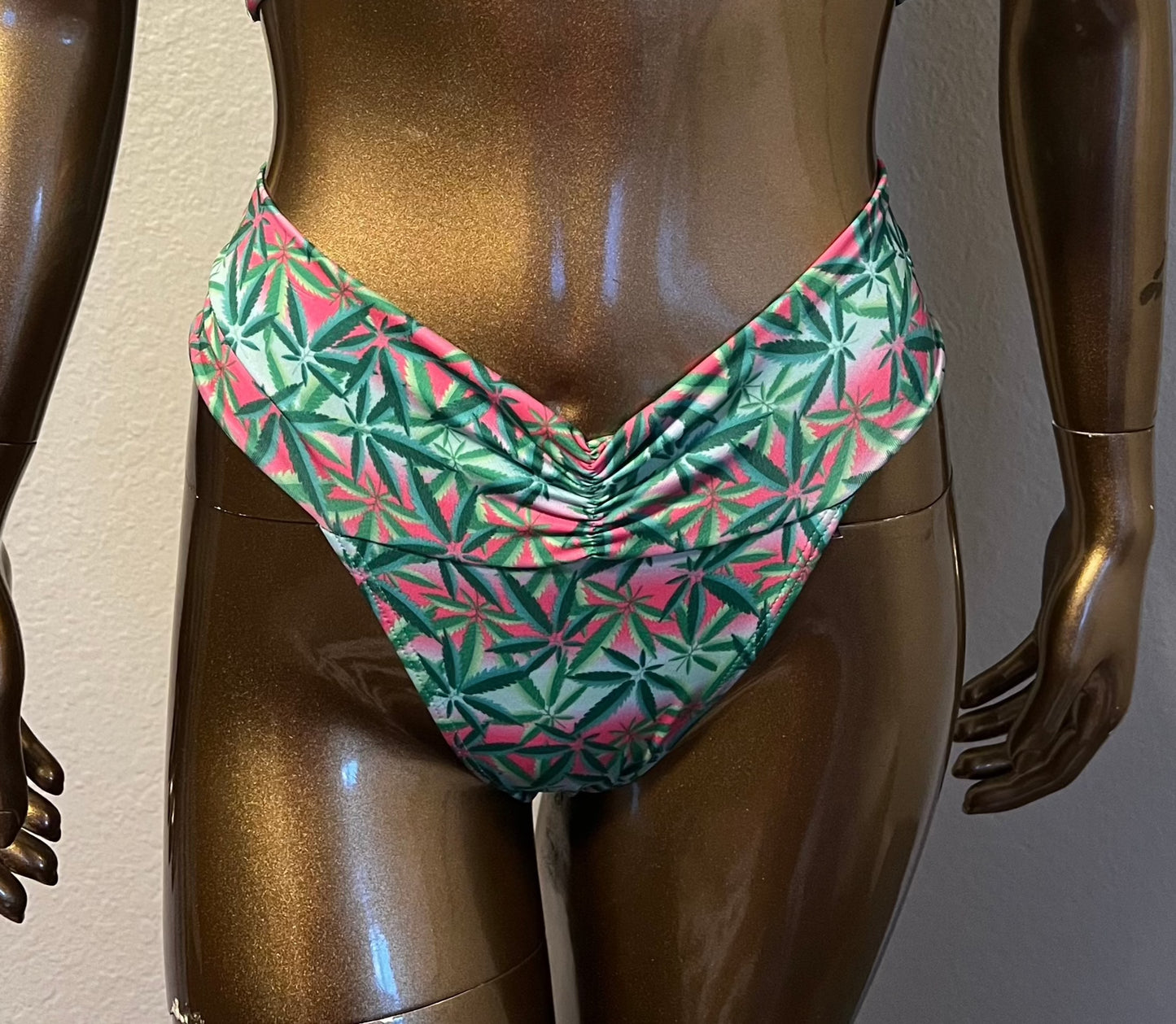 Cheeky Classic Bottoms-420 Ganja - On The Lo Swimwear