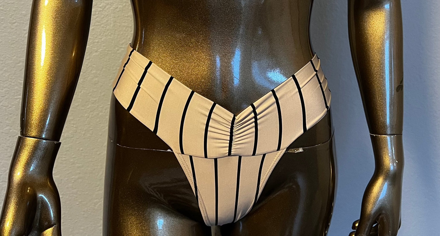 Stripped Cheeky Classic Bottoms - On The Lo Swimwear
