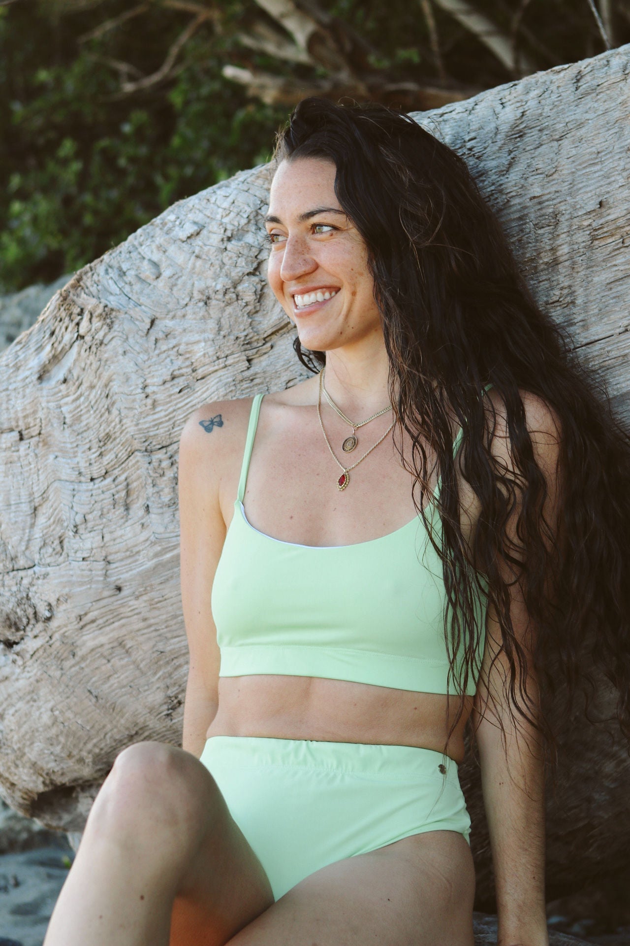 Linze Top in Fern - On The Lo Swimwear