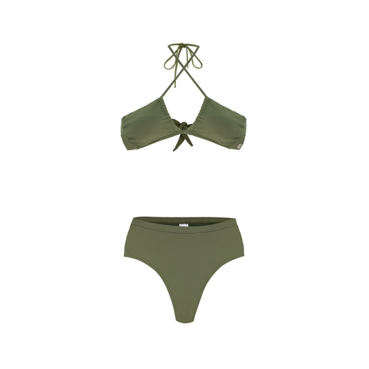 BEST SELLER: Green Tear Drop Bikini Top