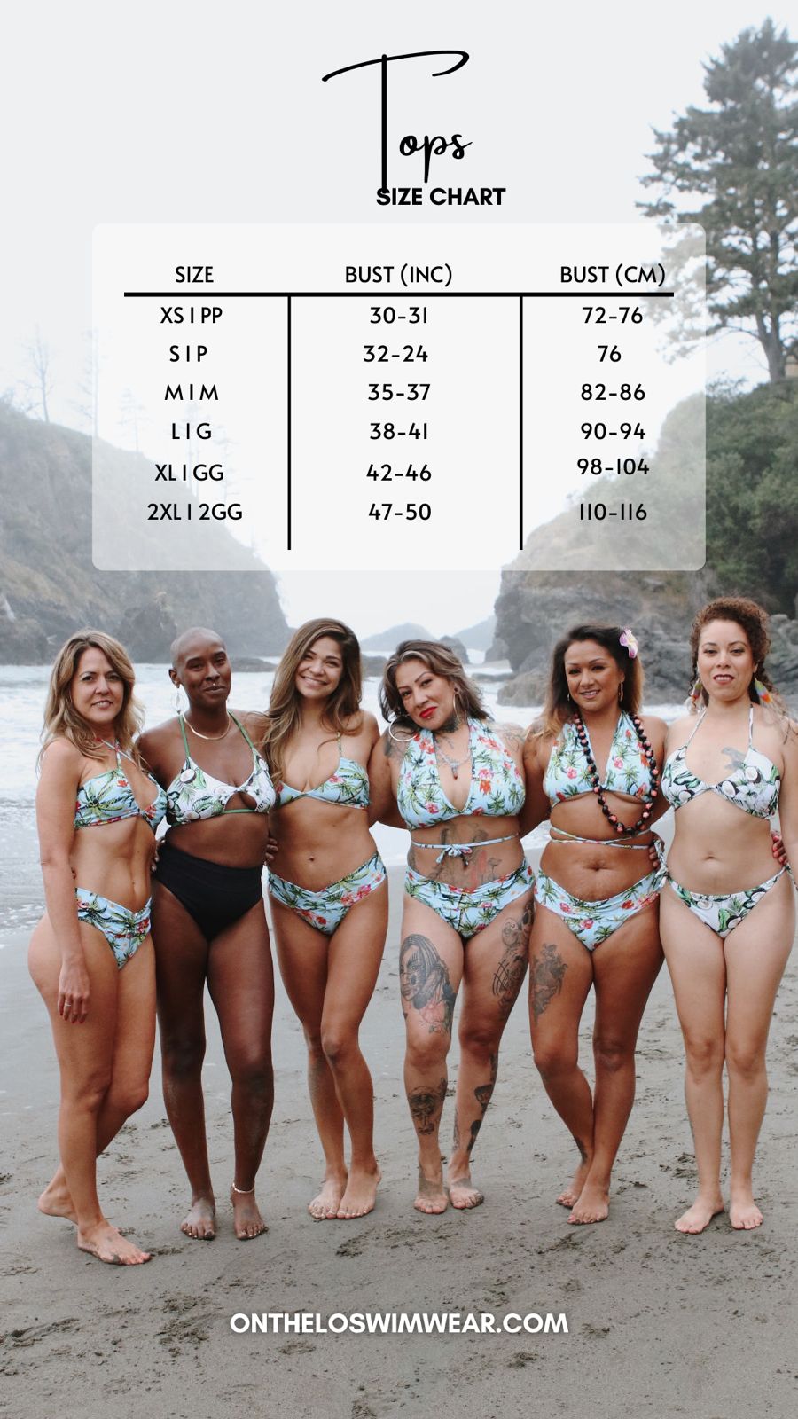 Sizing Chart – On The Lo Swimwear