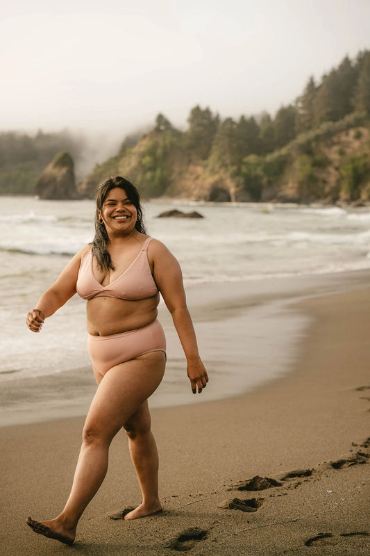 MAR ROSA - Triangle Top - Light Pink - On The Lo Swimwear