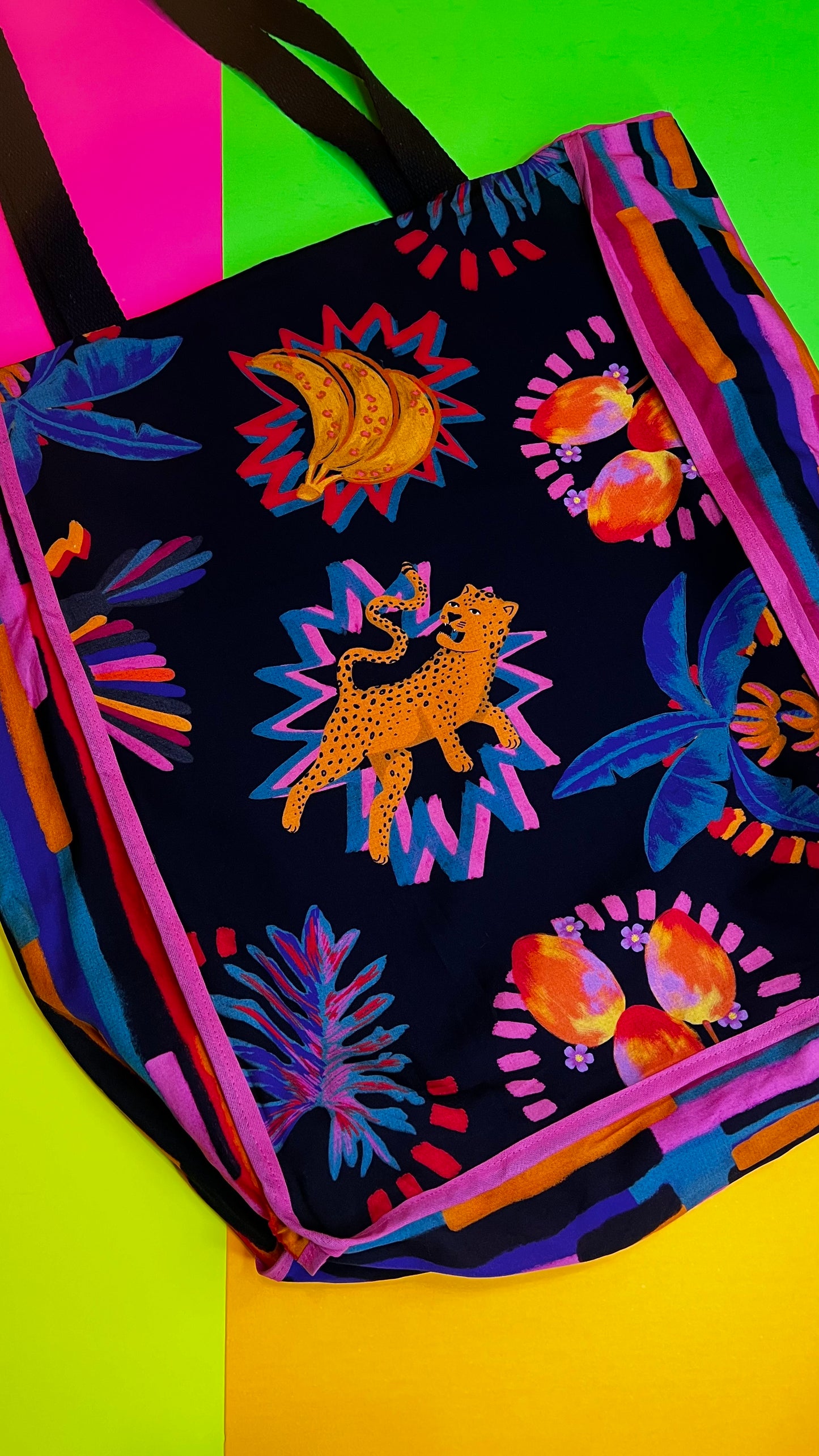 OTL x Camila Collab Tote Bags- Fruits + Tiger - On The Lo Swimwear