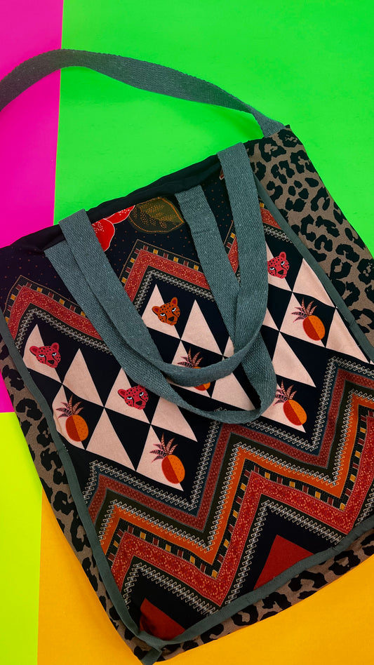 OTL x Camila Collab Tote Bags- Tiger Design - On The Lo Swimwear