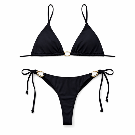 LUA NEGRA TIE SIDE BOTTOMS - On The Lo Swimwear