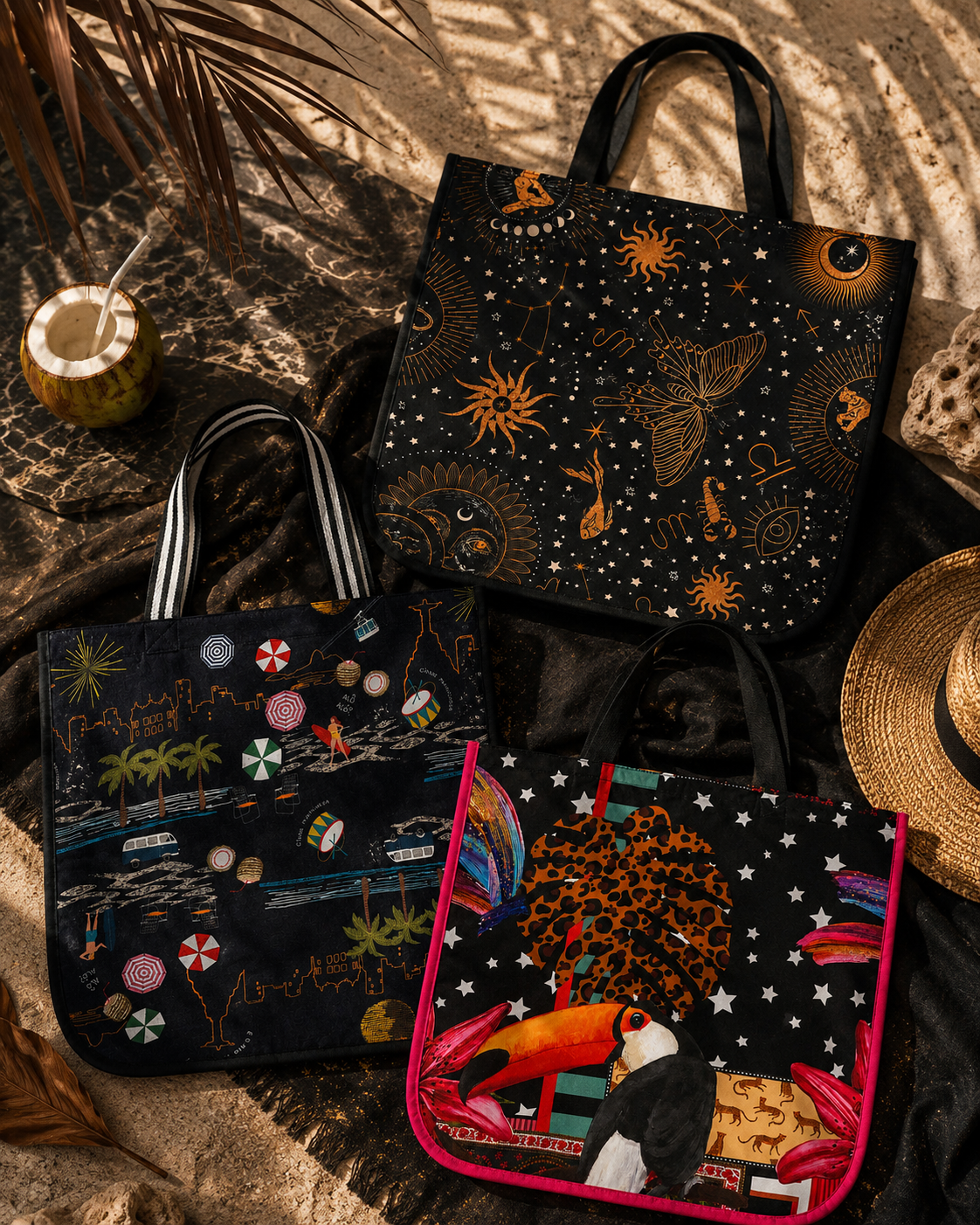Bolsa Noite no Rio = Night in Rio Tote Bag - On The Lo Swimwear