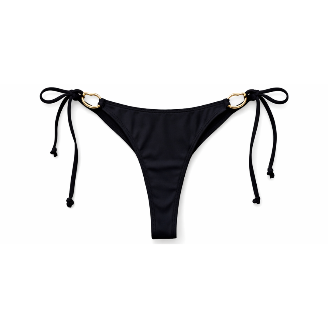 LUA NEGRA TIE SIDE BOTTOMS - On The Lo Swimwear