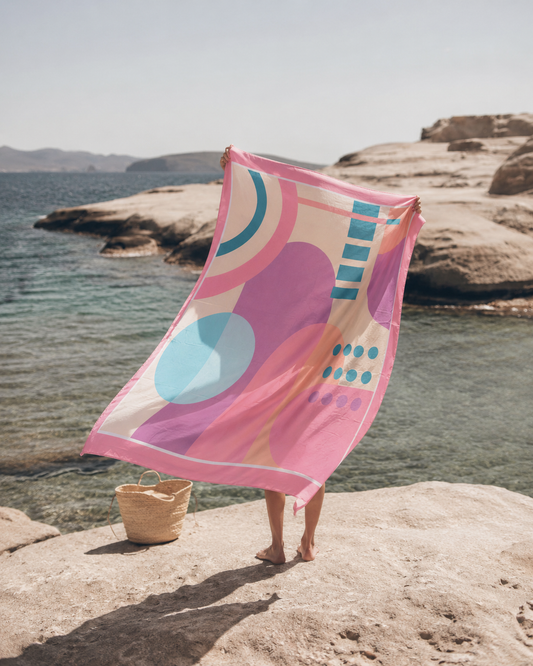Pink Abstract Canga/Sarong
