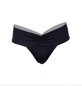 Black High Waisted Cheeky Bottoms - On The Lo Swimwear