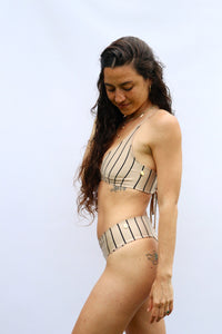 Stripped Bralette Top - On The Lo Swimwear