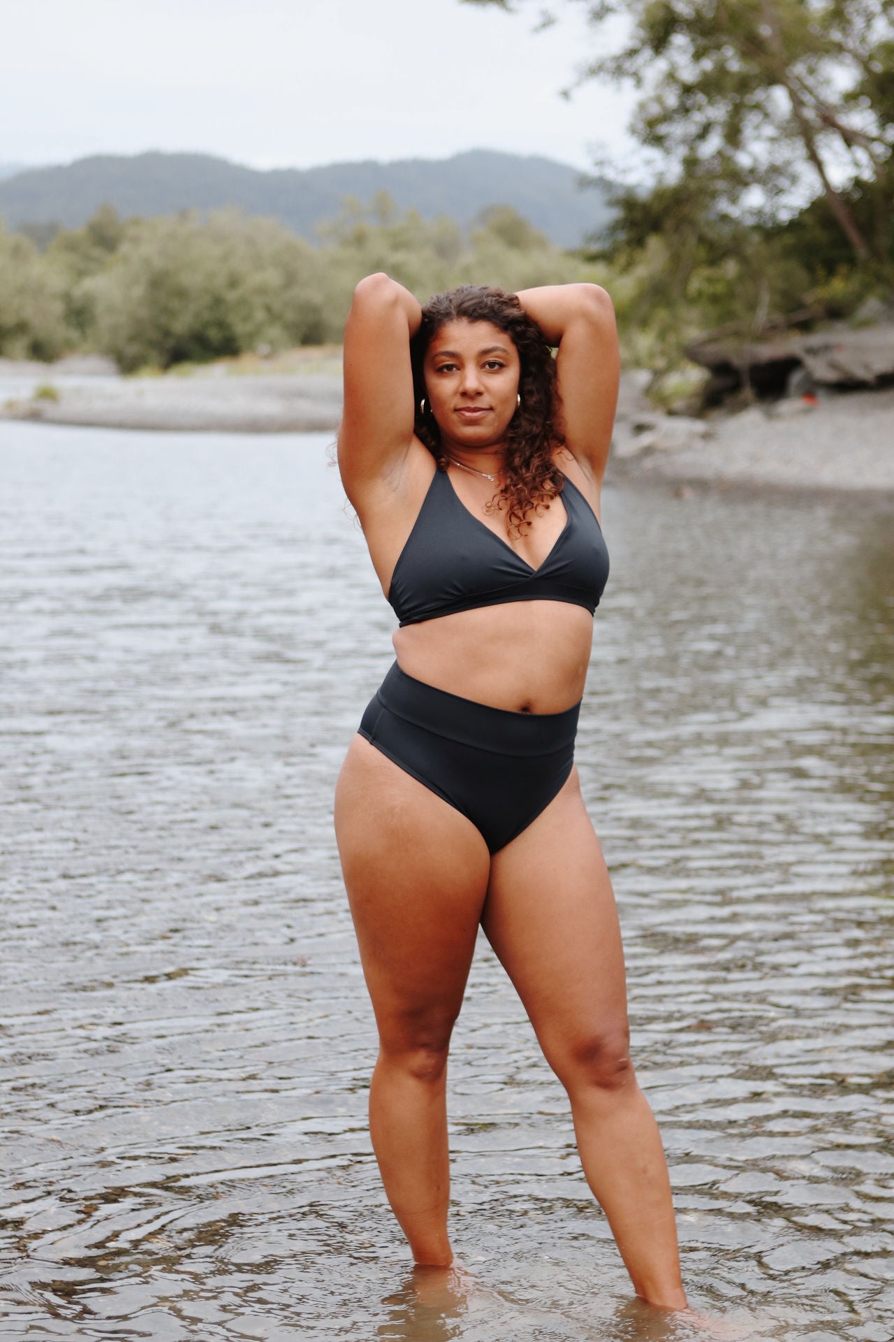 Full Coverage Bottoms- Black – On The Lo Swimwear