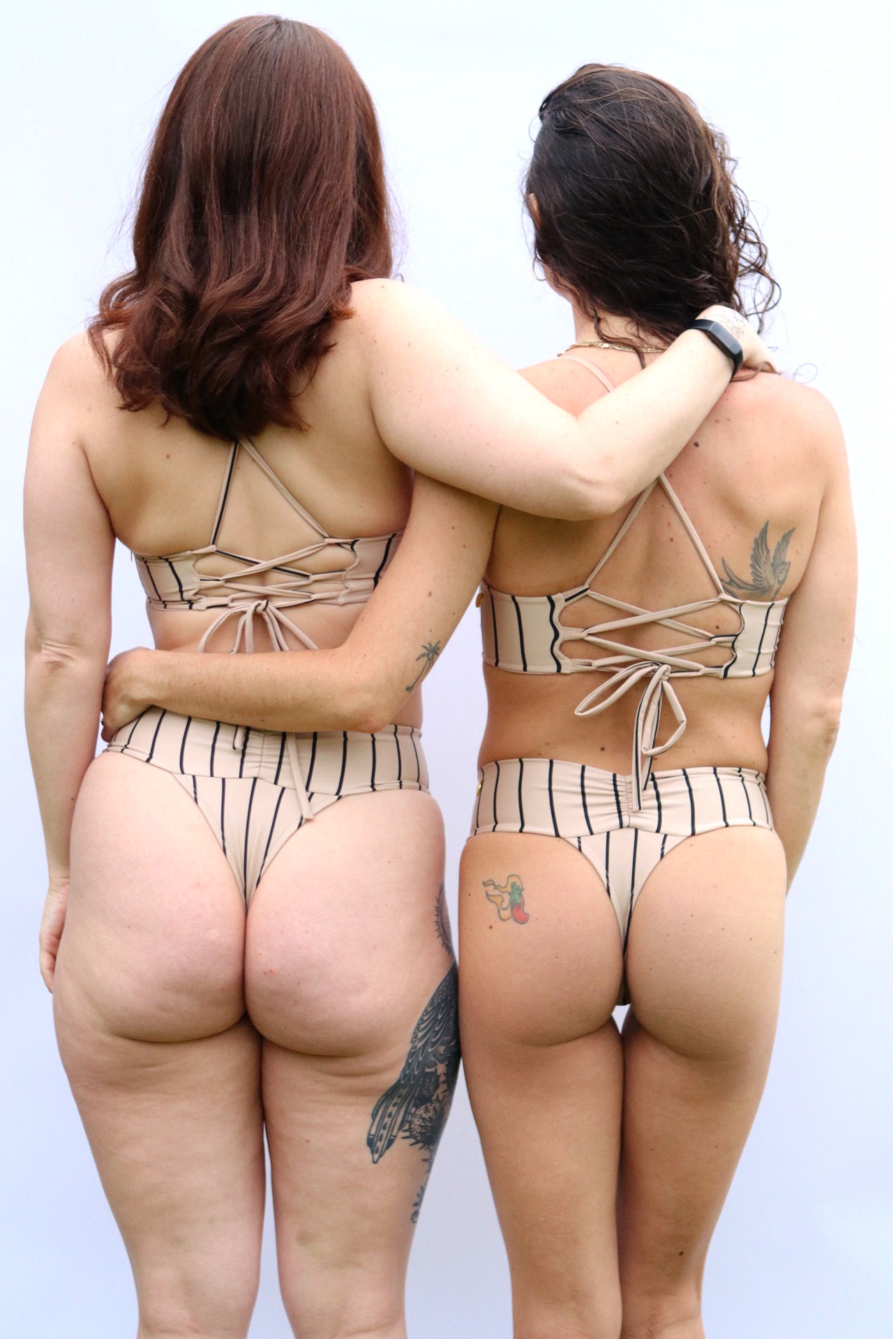 Stripped Bralette Top - On The Lo Swimwear